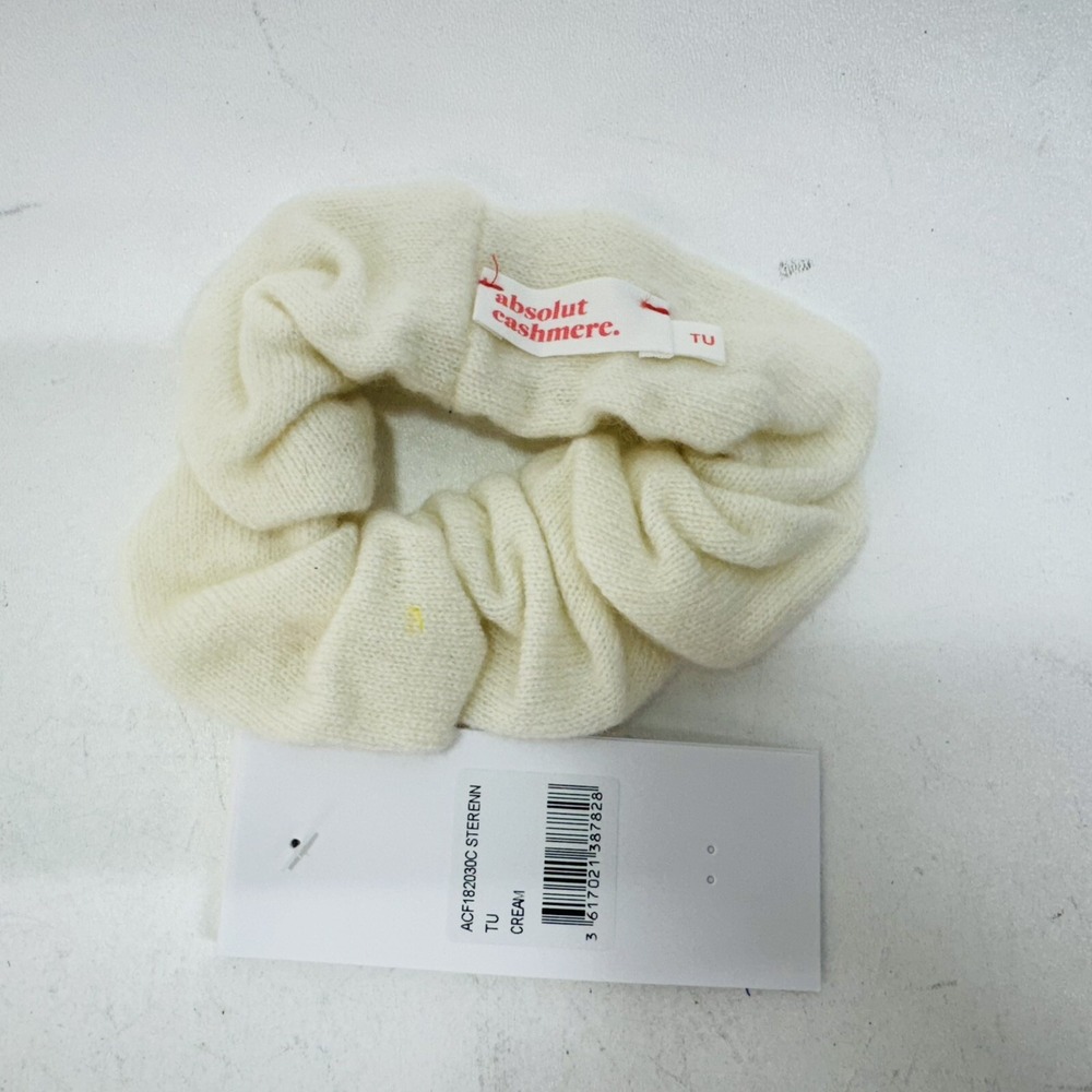 Absolut Cashmere. Scrunchie ACF182030C TU Cream 100% Cashmere